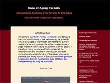 Tablet Screenshot of careofagingparents.com